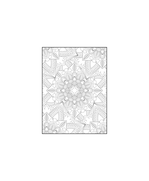 Floral mandala coloring page