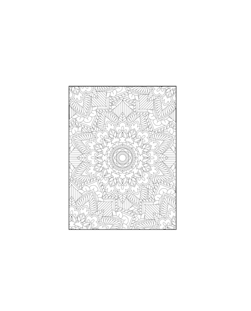 Vector floral mandala coloring page