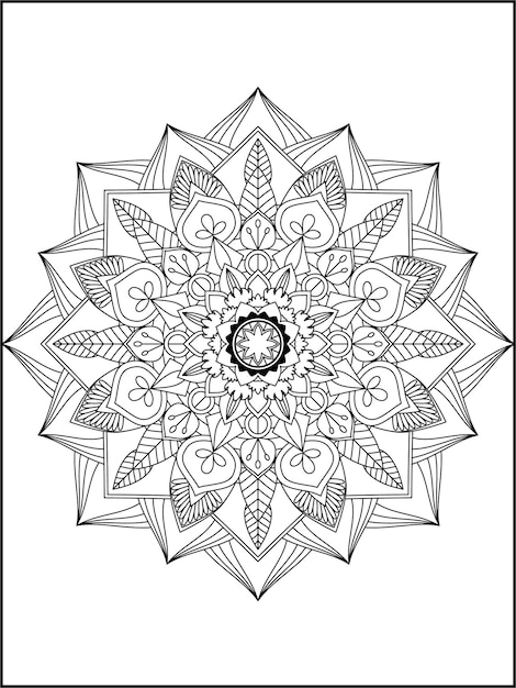 Floral Mandala Coloring Page