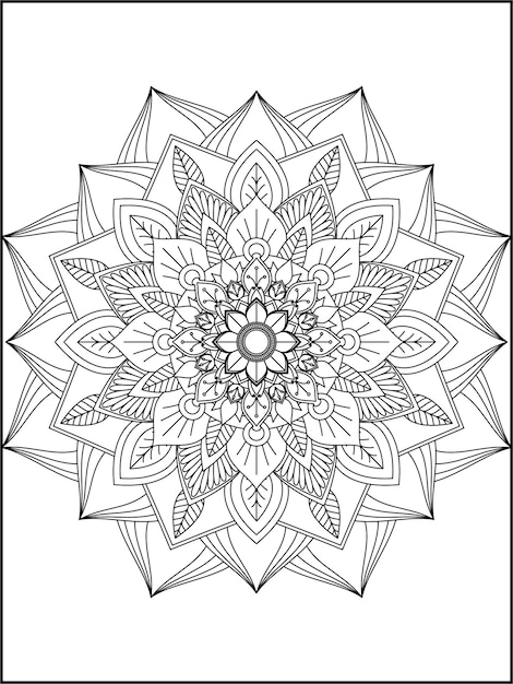 Floral Mandala Coloring Page