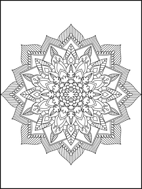 Floral mandala coloring page