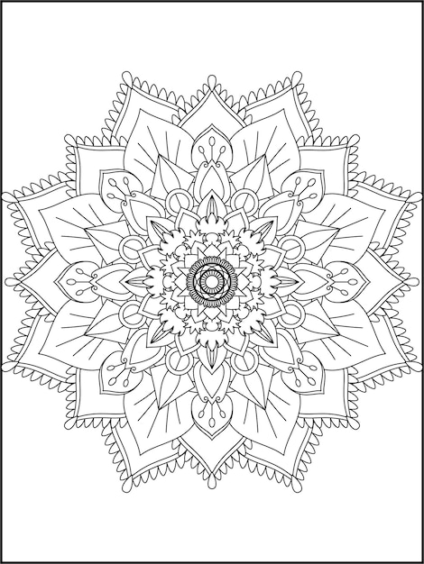 Mandala floreale da colorare