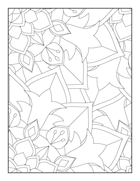 Floral mandala coloring page