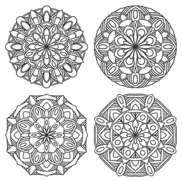Mandala floreale design vettoriale