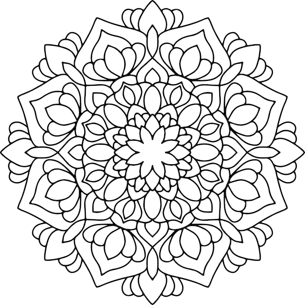 Vector floral mandala design