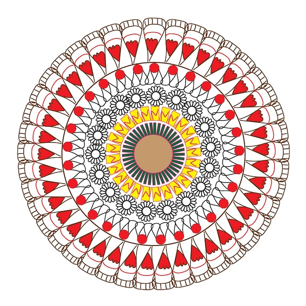 Vettore disegno floreale di mandala