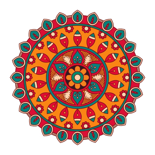 Vector floral mandala flower mandala beautiful decorative ethnic ornament oriental style vector illustration