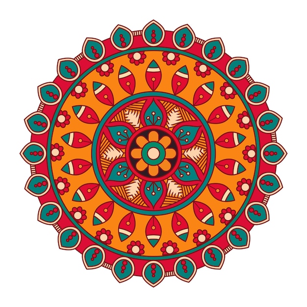 Floral mandala flower mandala beautiful decorative ethnic ornament oriental style vector illustration