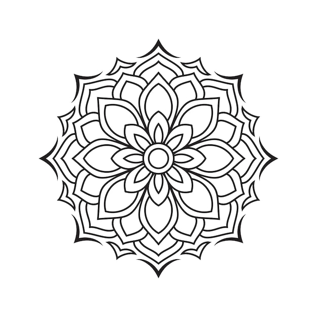 Floral Mandala in lineal style