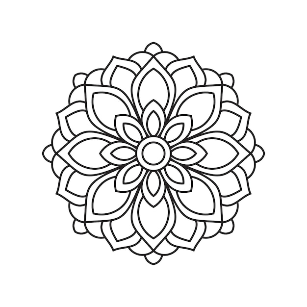 Floral Mandala in lineal style