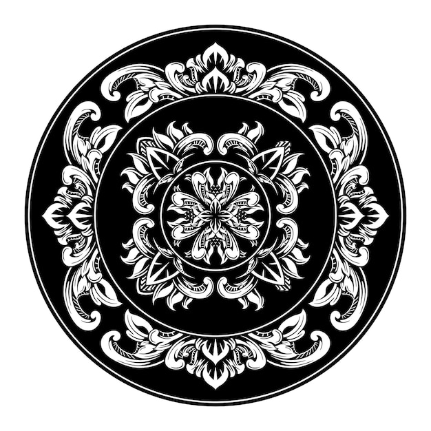 floral mandala patern fector