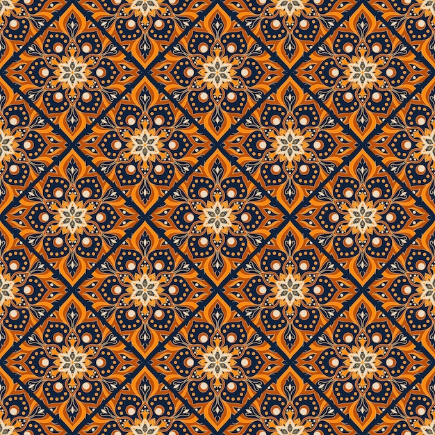 Floral mandala seamless pattern