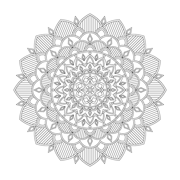 Mandala floreale, illustrazione vettoriale