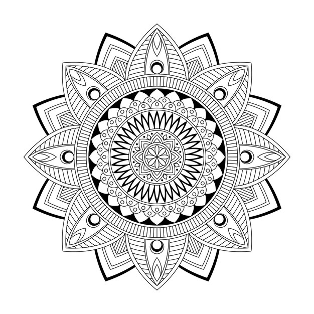 Mandala floreale, illustrazione vettoriale