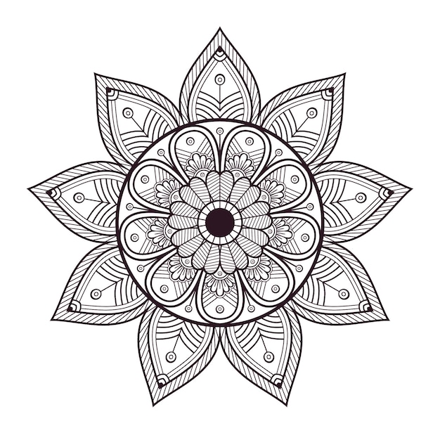 Floral mandala vector illustration