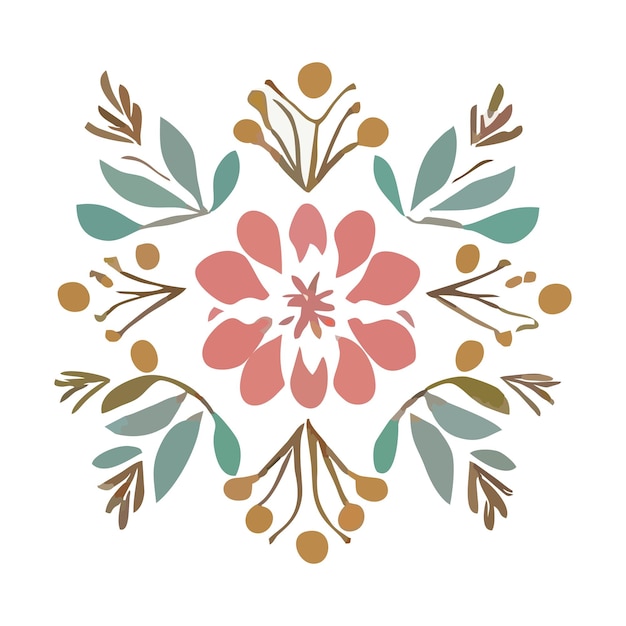 花のモノグラムのロゴ 11