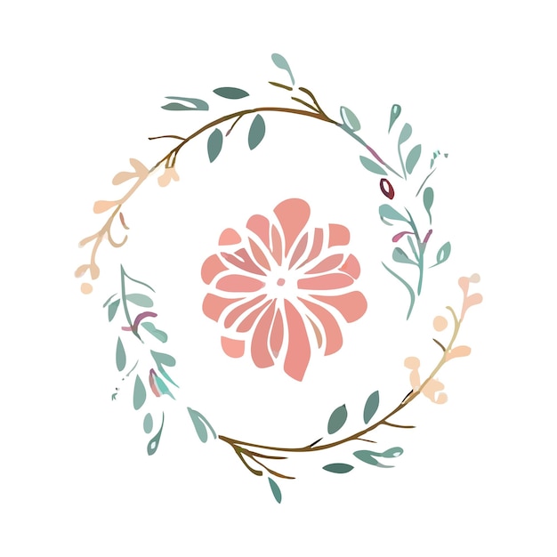 Floral monogram logo 9