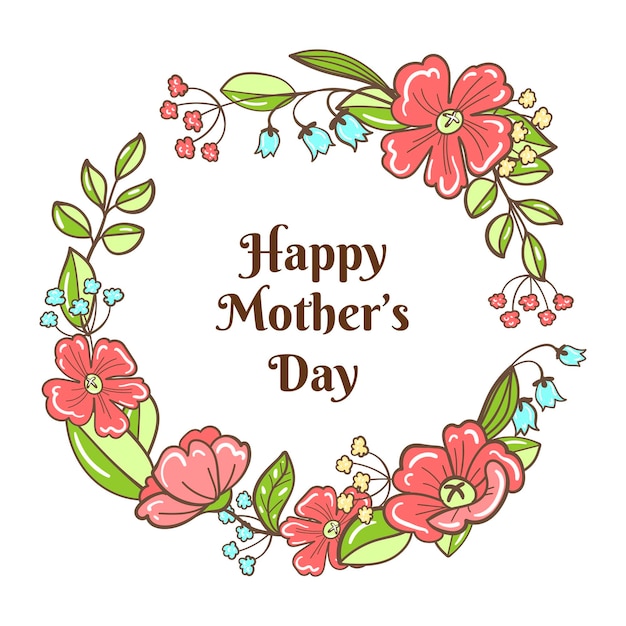 Vector floral mother's day illustration