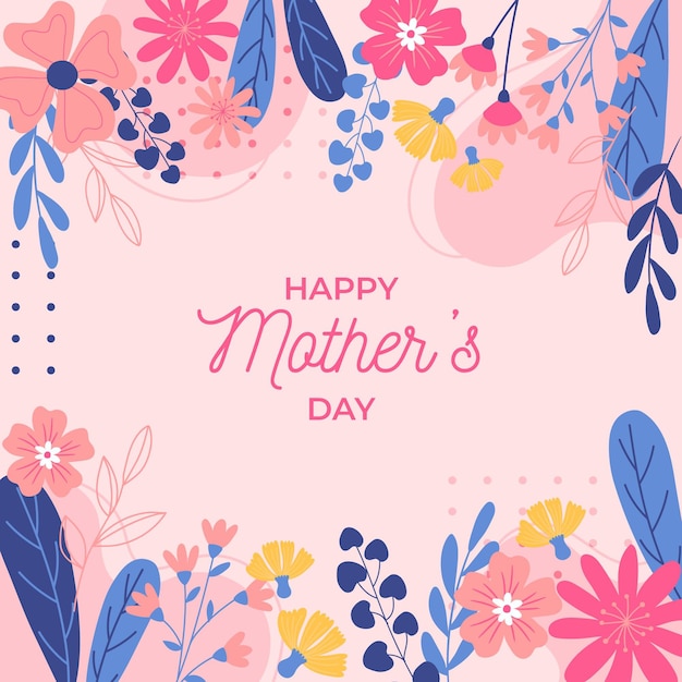 Floral mother's day illustration