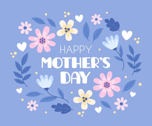 Vector floral mother's day illustration