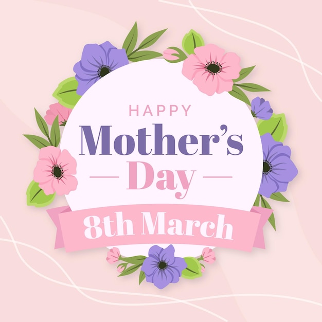 Vector floral mother's day illustration