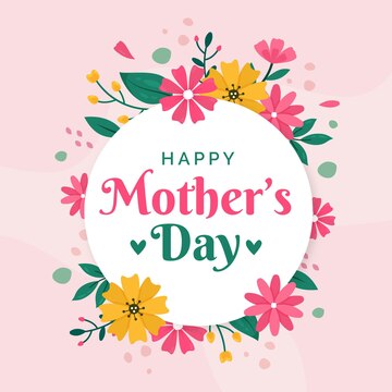 Premium Vector | Floral mother's day illustration