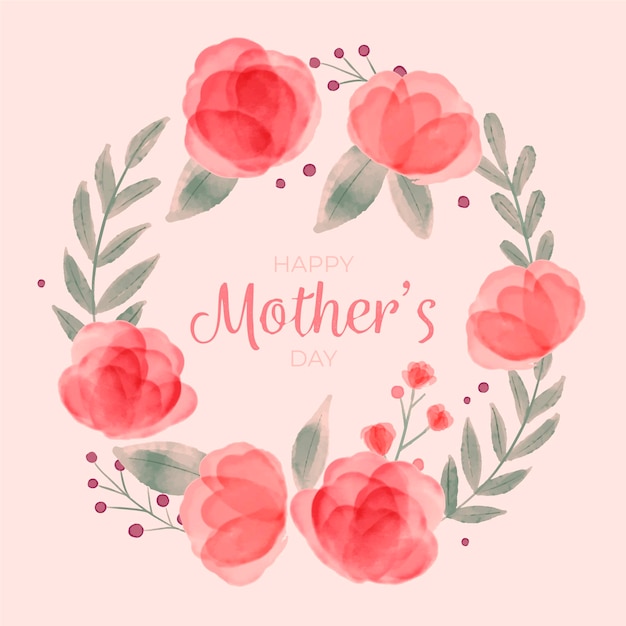 Vector floral mother's day illustration