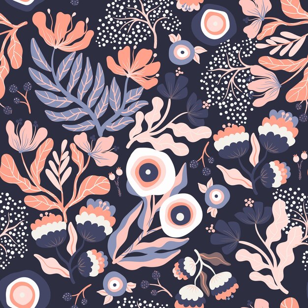 Floral navy pattern