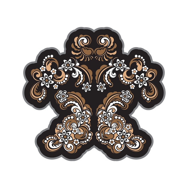 Vector floral ornament in the baroque style good for logos prints and postcards vector illustration