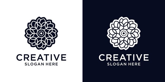 Floral ornament beauty logo design abstract