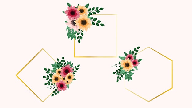 floral ornament design - invitation or greeting card for wedding decor