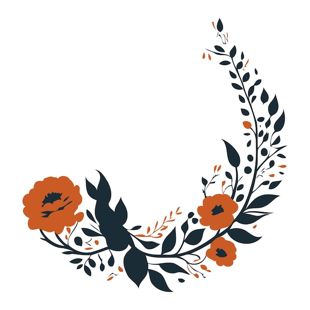 Premium Vector | Floral ornament floral border floral design flowers