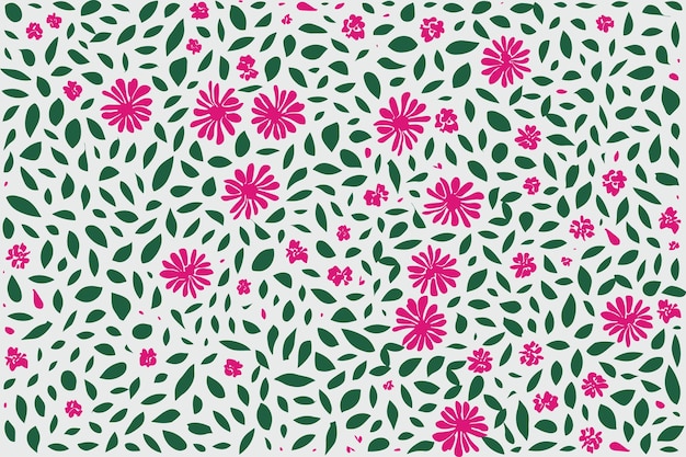 선물 포장 벡터 스톡을 위한 다채로운 플랫 디자인의 꽃 장식 패턴