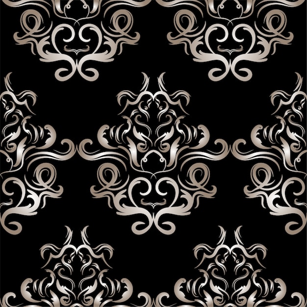 Vector floral or ornament seamless pattern elegant texture backgrounds