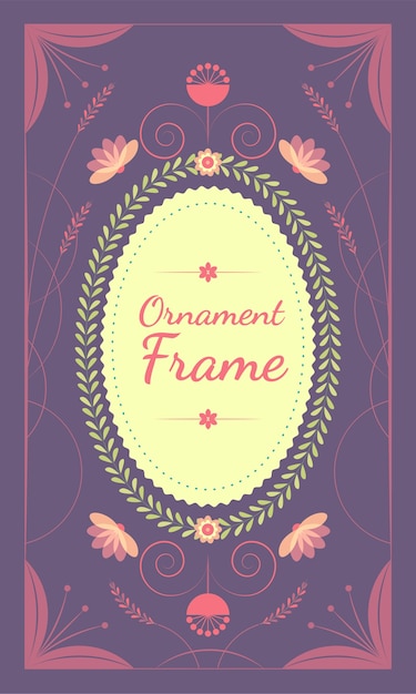 Vector floral ornament template design