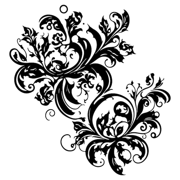 Floral Ornament Vector Art Floral Ornaments Floral Decorative Elements Vector