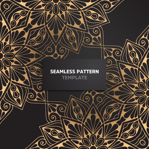 Floral ornamental seamless pattern