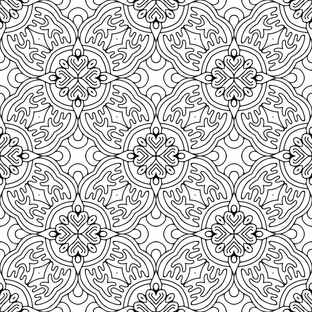 Floral ornamental seamless pattern