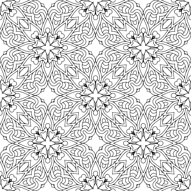 Floral ornamental seamless pattern