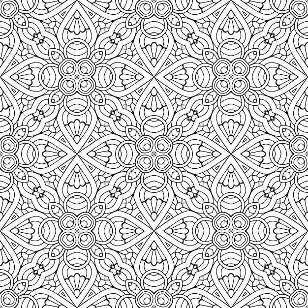 Floral ornamental seamless pattern