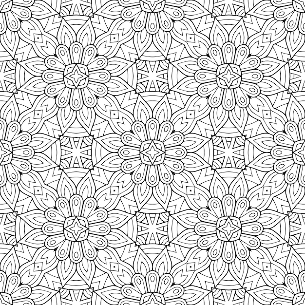 Floral ornamental seamless pattern