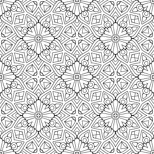 floral ornamental seamless pattern