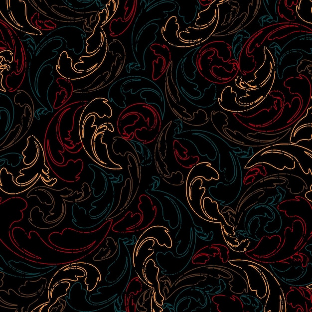 Floral outline color background