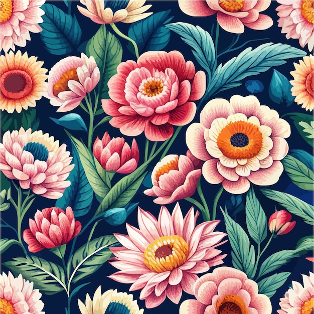 꽃 패턴 배경 봄 디자인 장식 텍스처 벽지 귀여운 꽃 잎 stylelezd