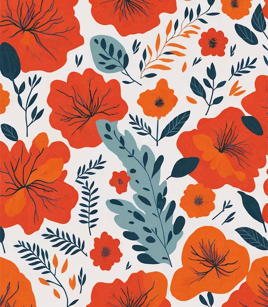 Floral pattern beautiful flowers vector