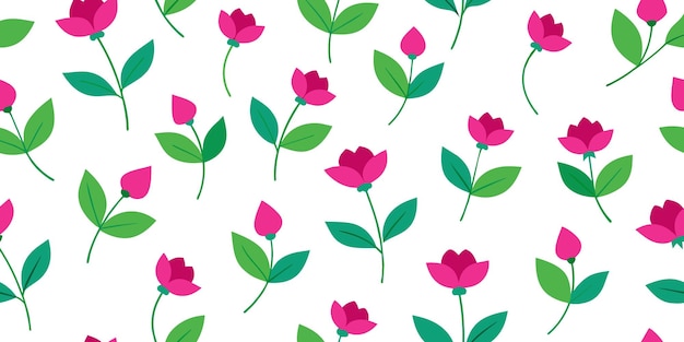 Floral Pattern Border Vector Illustration
