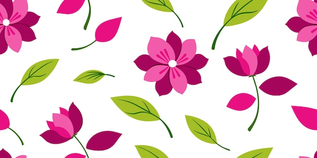 Floral Pattern Border Vector Illustration