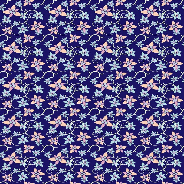 Floral pattern design for fabric print