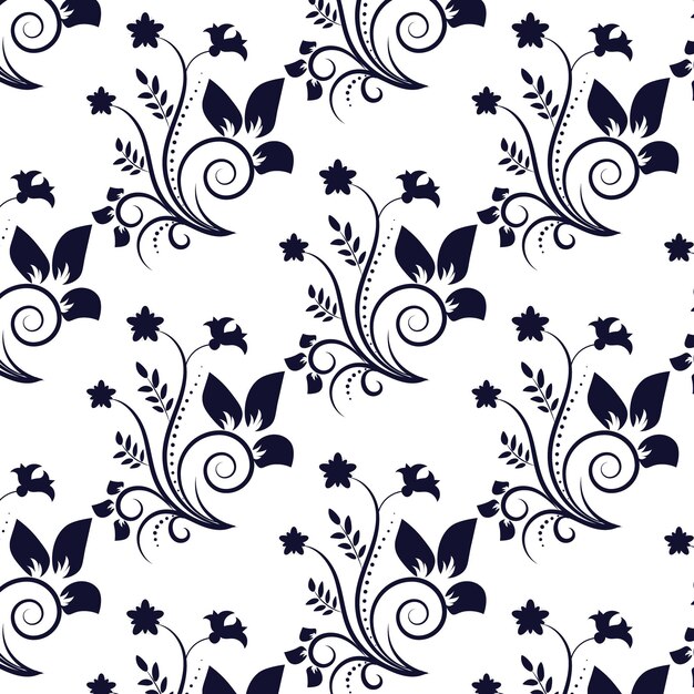 Vector floral pattern design template