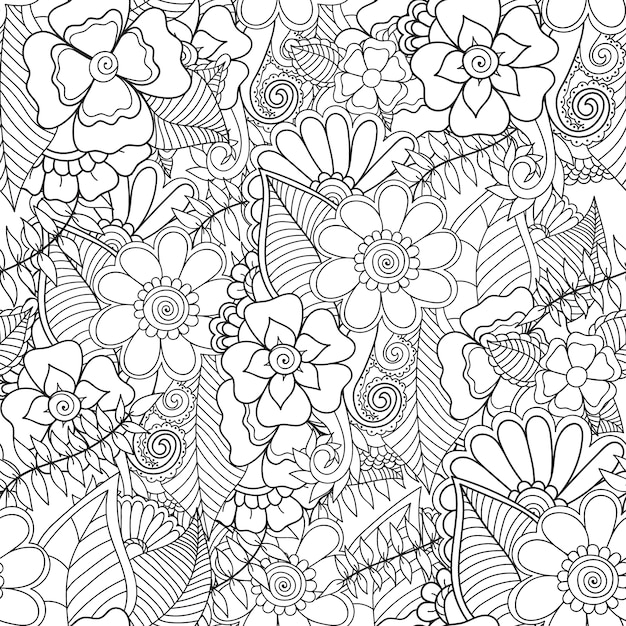 Vettore design pattern floreale